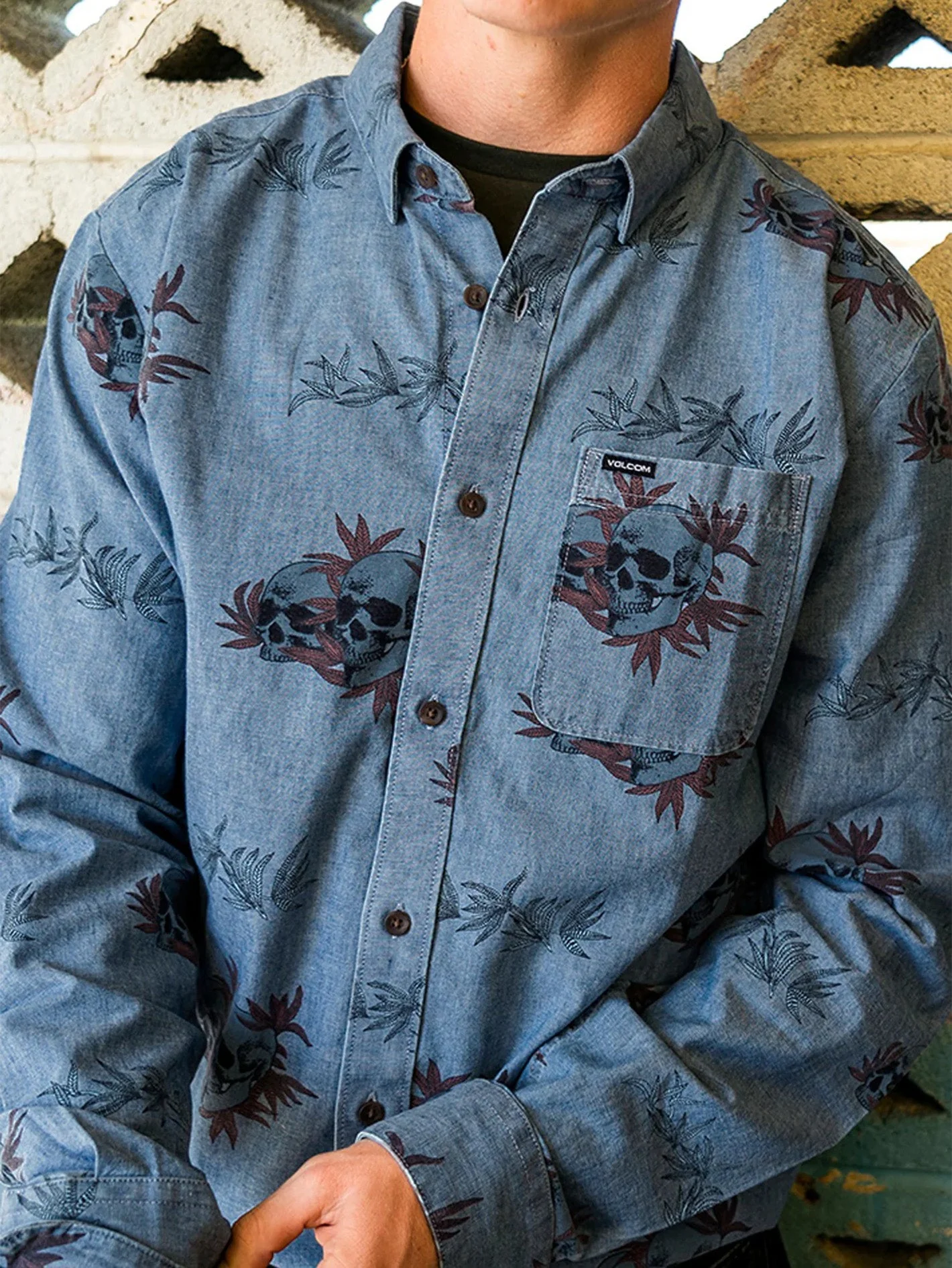 CAMISA M/L VOLCOM HOMBRE SKATE VITALS RISE N STONE LS - Image 3