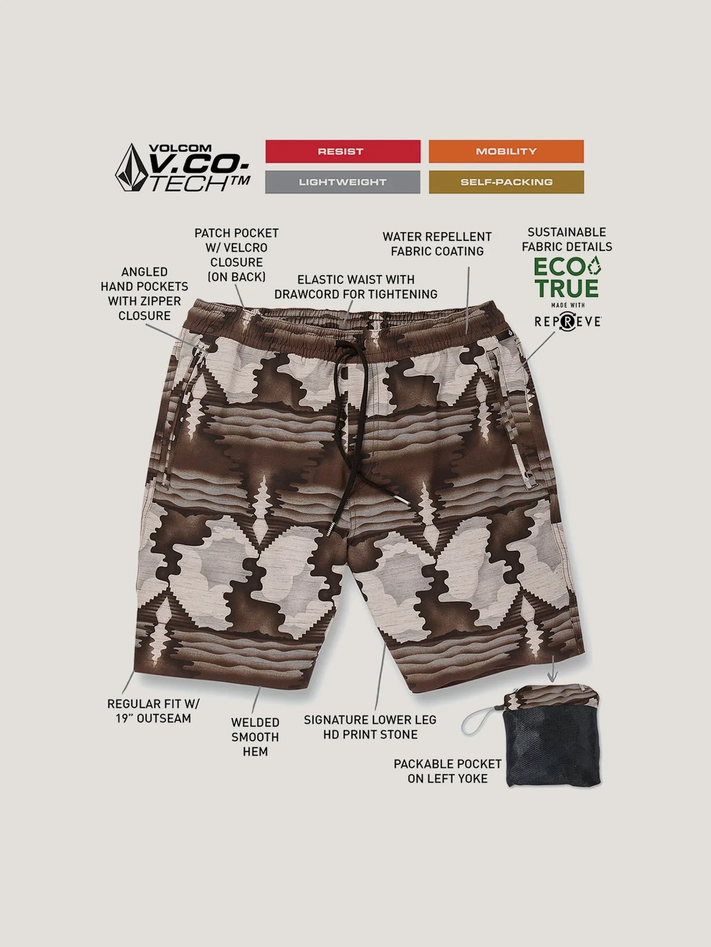 SHORT VOLCOM HOMBRE WRECPACK HYBRID 19 - Image 7