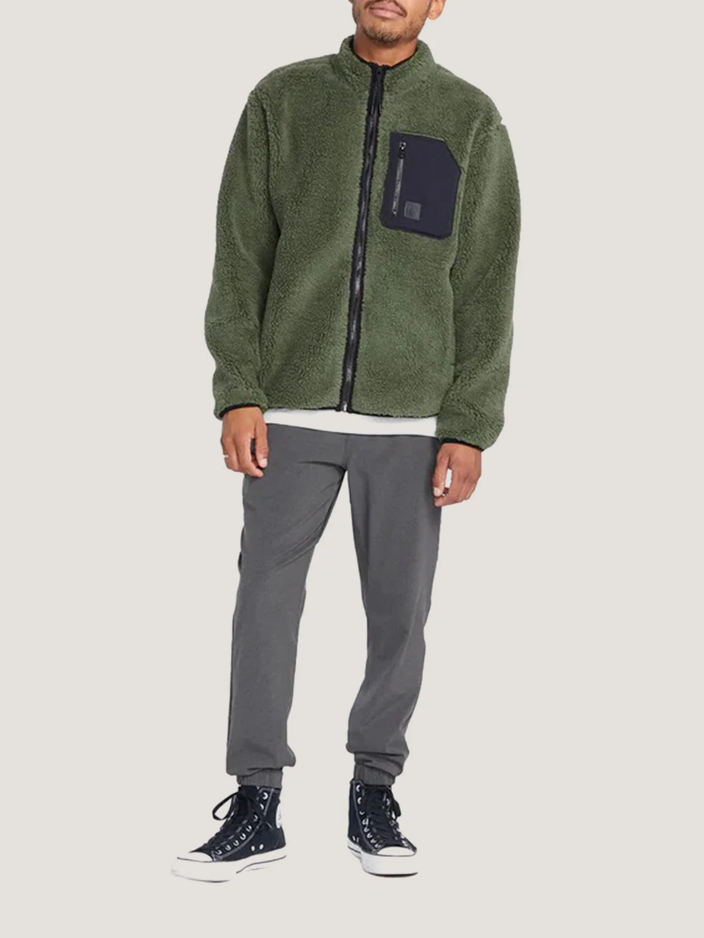 SWEATER VOLCOM HOMBRE MUZZER FUZZAR ZIP - Image 3