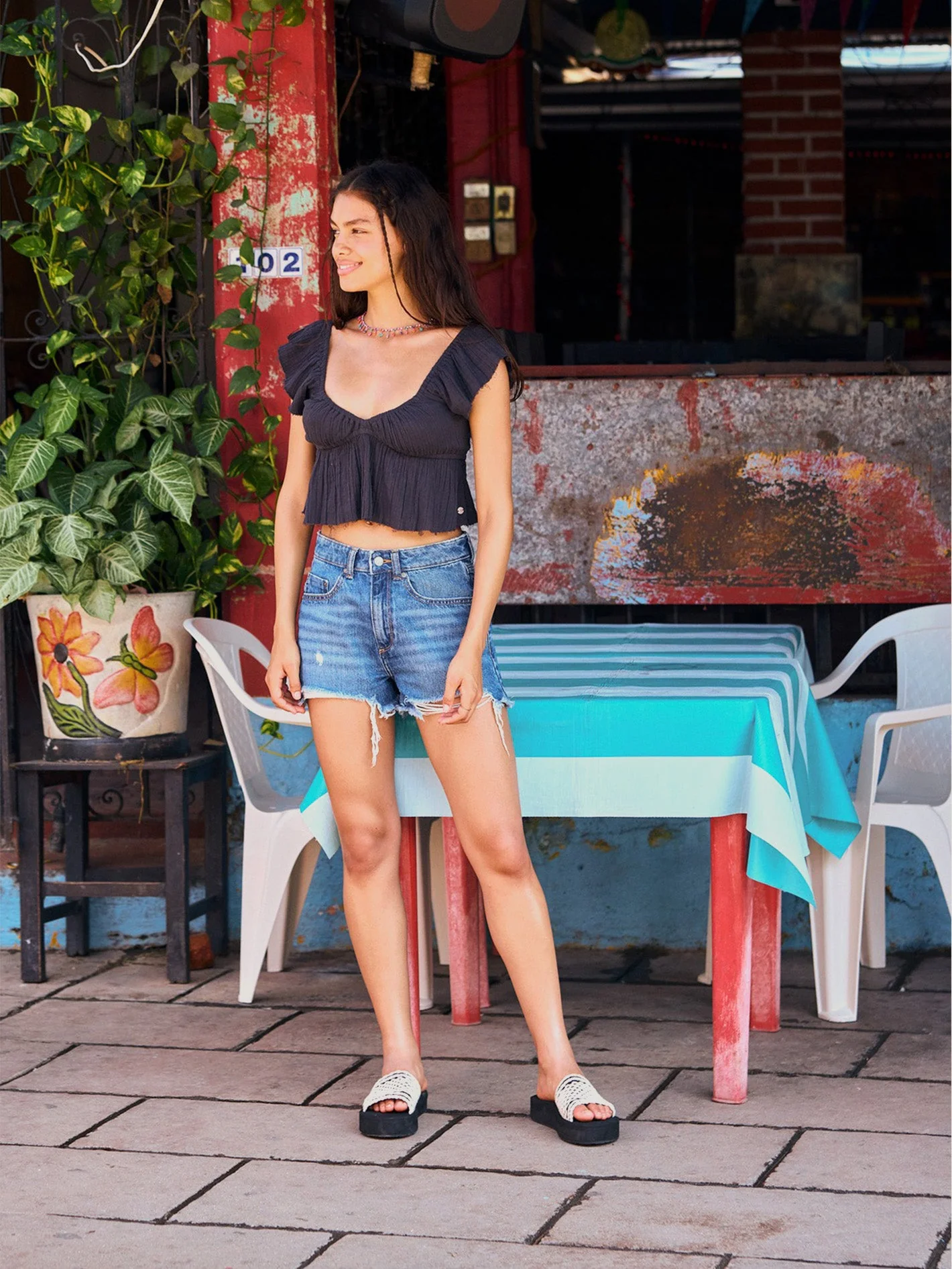 SHORT ROXY MUJER NEW SWELL DENIM SHORT - Image 5