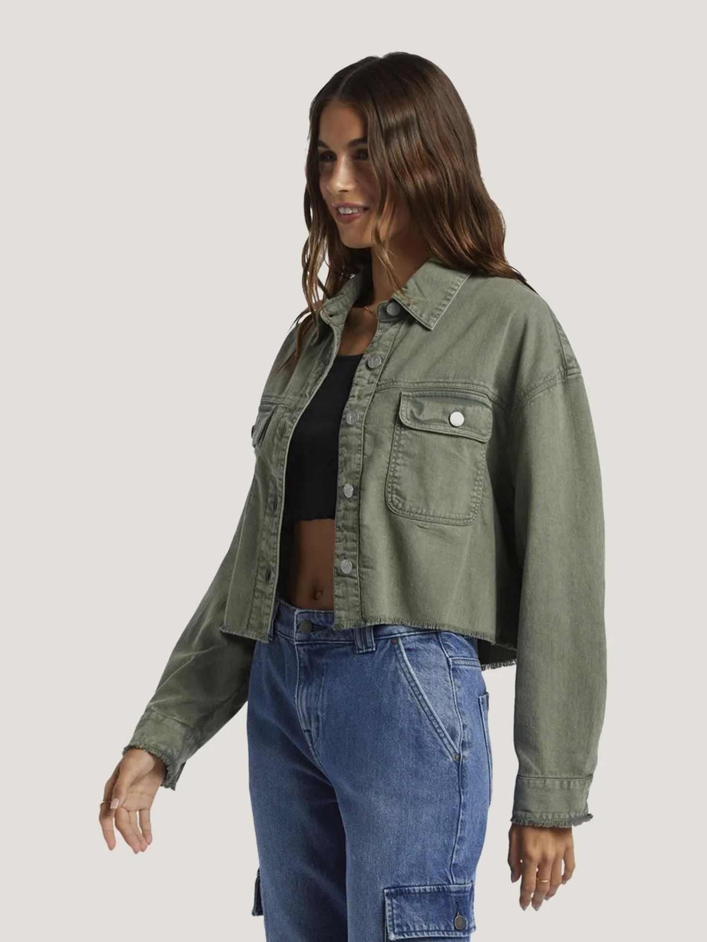 CASACA ROXY MUJER SUNSET SANDS CUT-OFF SHACKET - Image 3