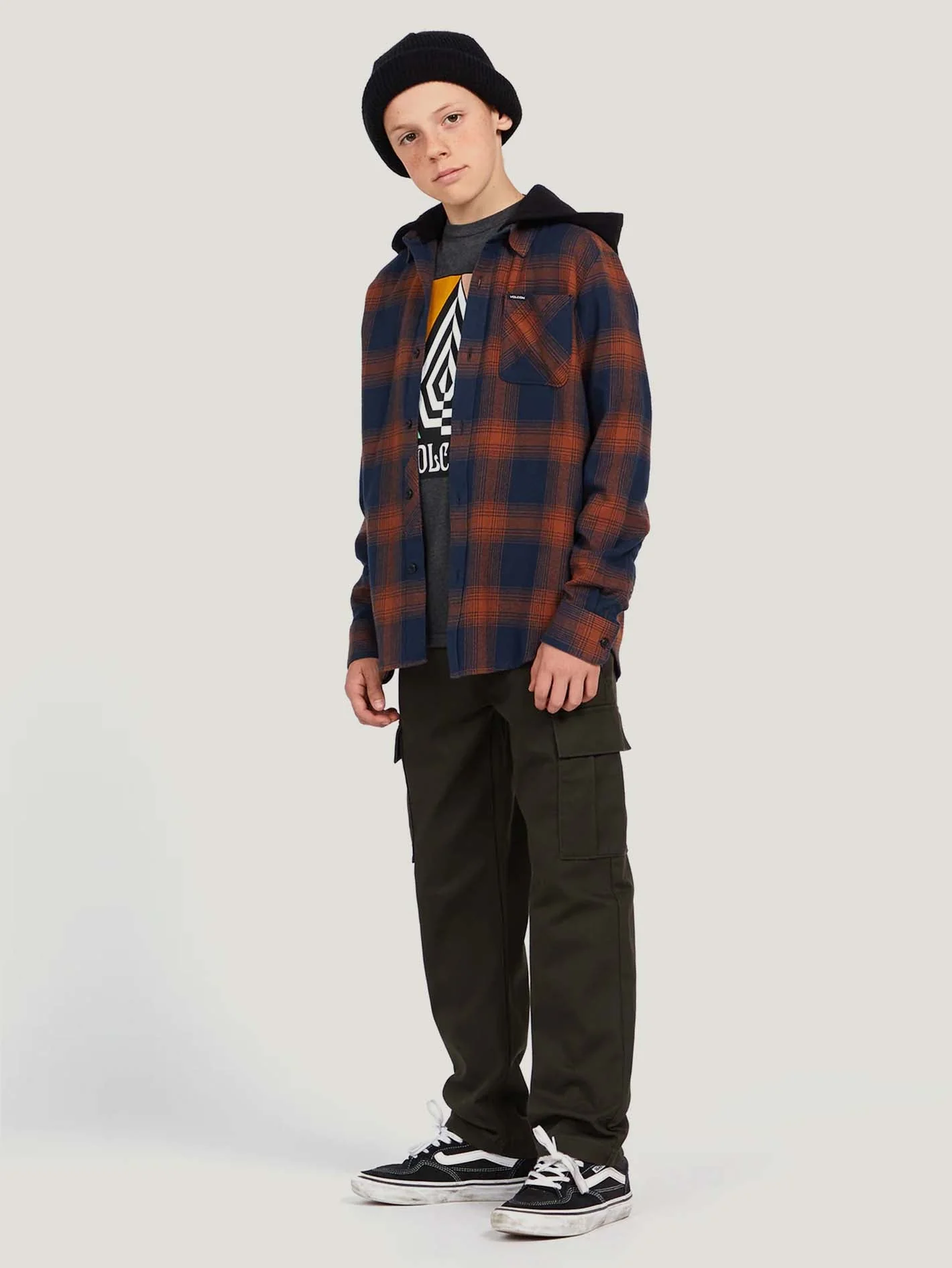 CAMISA M/L VOLCOM NIÑO NETASTONE LS HOODED - Image 3