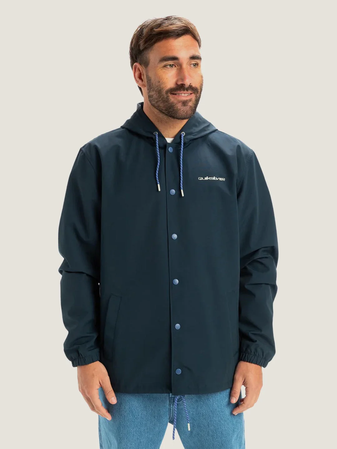 CASACA QUIKSILVER HOMBRE RAIN CLOUD HOODED COACH - Image 6