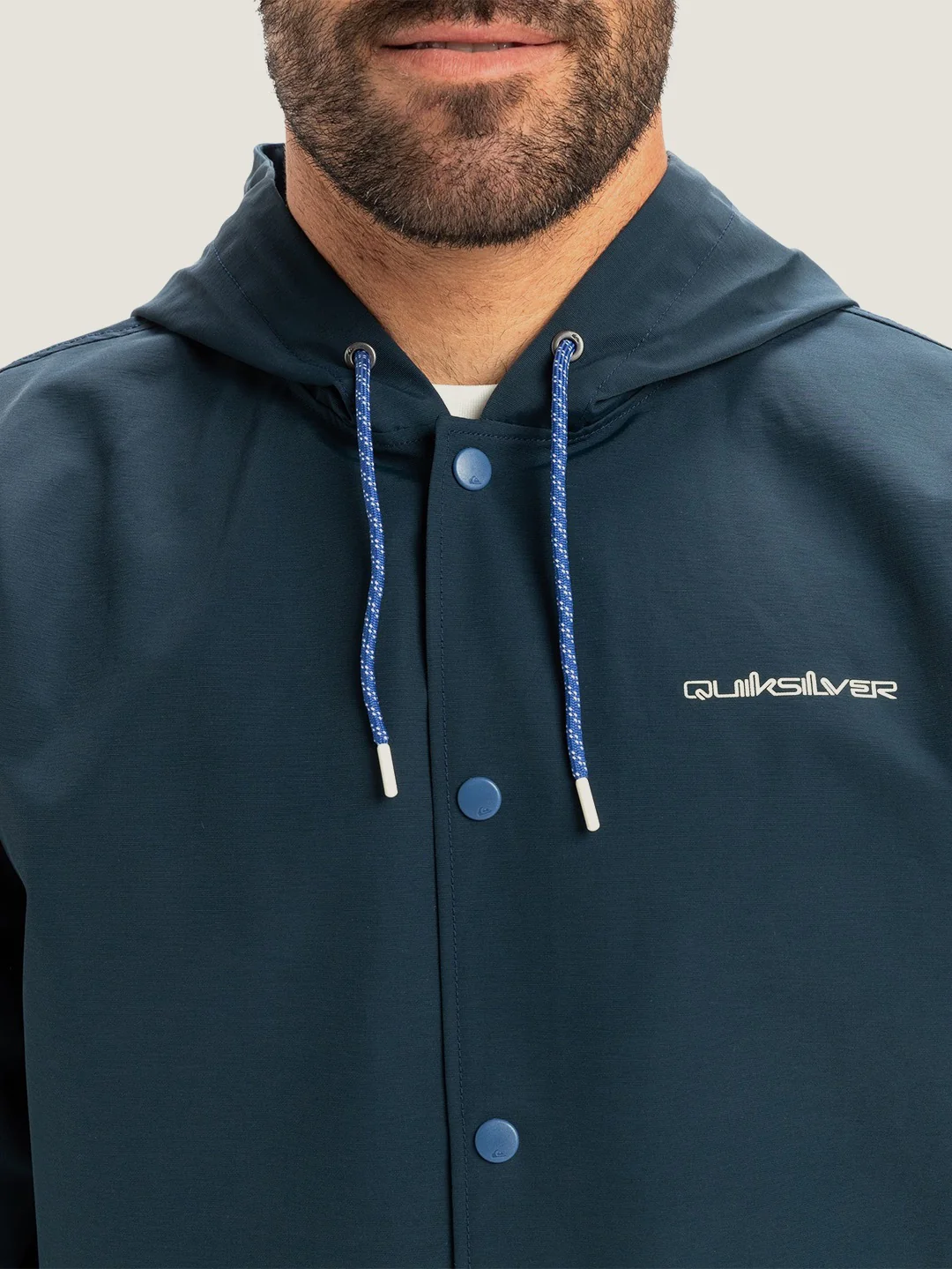 CASACA QUIKSILVER HOMBRE RAIN CLOUD HOODED COACH - Image 8