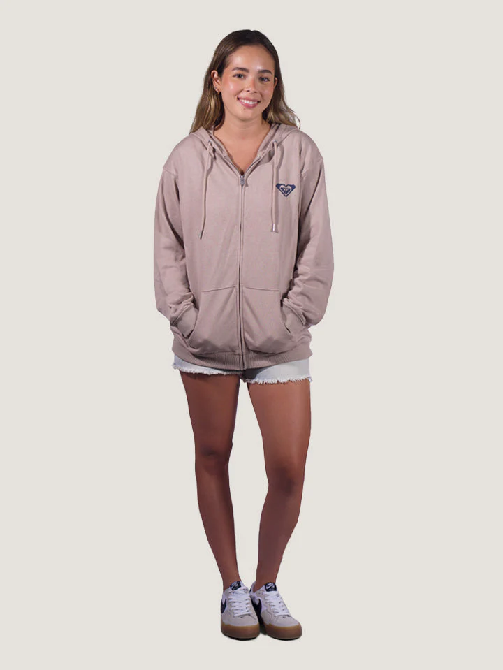 SWEATER C/CIERRE ROXY MUJER HOODIE WITH FULL ZIPPER - Image 3